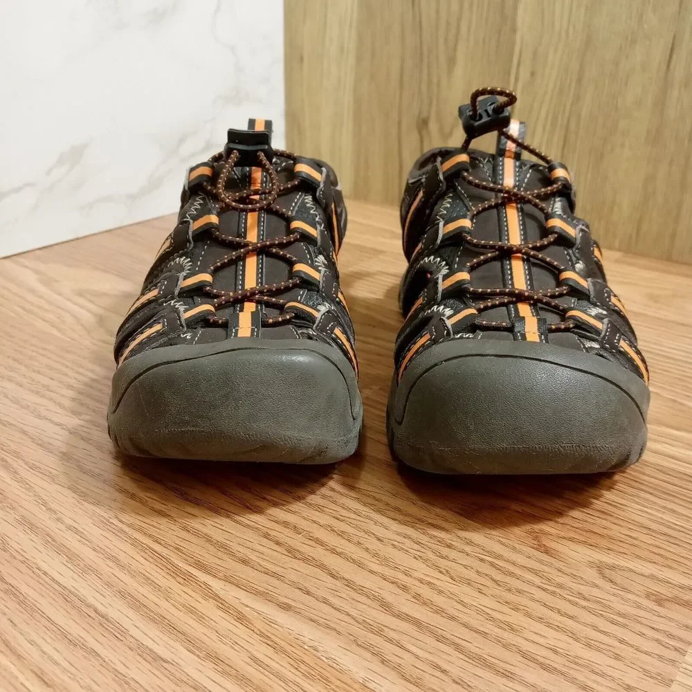 Arizona Jeans Co. Boys Sz 1 EU 32 Slingback Sandal Shoe Sneaker Closed Toe Brown